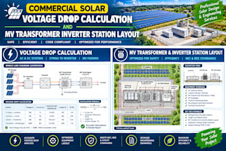 commercial solar voltage drop calculation mv transformer inverter station layout
