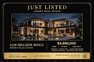 design luxury real estate posters and flyers for realtors