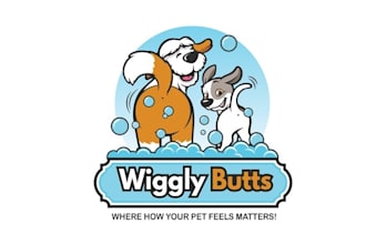 design powerful pet groomer business logo