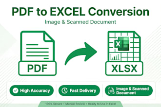 convert PDF to excel, image to excel and scanned document