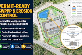 swppp erosion control plans stormwater drainage calculation
