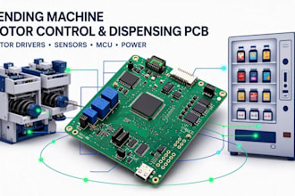 design vending machine motor control and dispensing pcb
