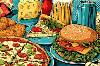 food pop art of your food pop art