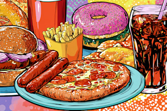food pop art of your food pop art