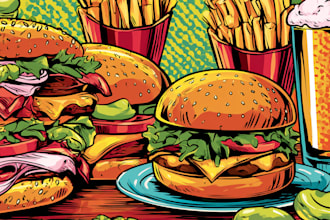 food pop art of your food pop art