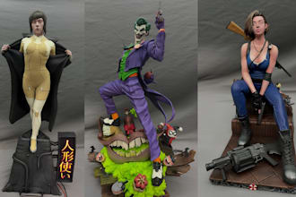 3d print and paint custom action figure miniature 3d model stl resin 3d printing