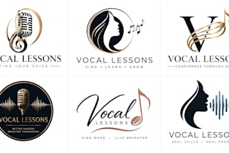 design a modern singing, music school, choir, vocal coach vocal lessons logo