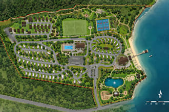 create campground, resort, park and recreational property maps