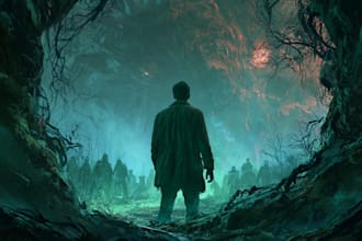 design a unique horror book cover or kindle ebook cover
