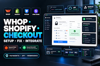 setup fix and optimize whop shopify payhip stan store and migration across whop