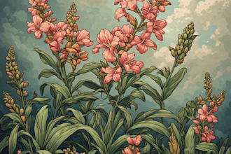 paint watercolor flowers and botanical illustrations