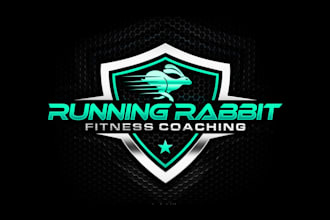 design fitness coaching running rabbit logo for you