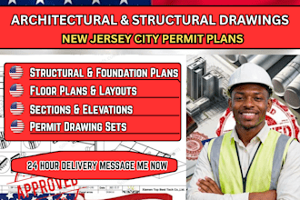 create architectural and structural drawings for new jersey city permits