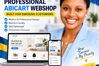 setup abicart webshop for swedish online store and upload products