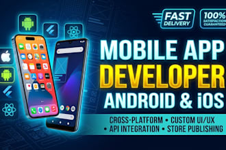 build custom mobile app for android and ios