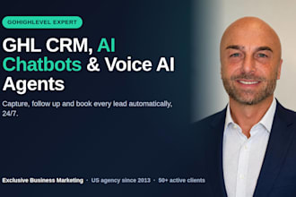 set up gohighlevel CRM, automations, ai chatbots and voice ai agents