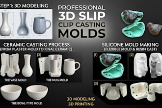 design 3d printable silicone mold cad files stl for resin casting