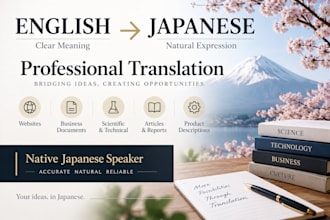 translate english to natural japanese