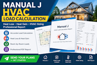 provide manual j hvac load calculation and heat loss report
