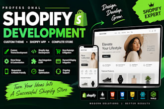 build shopify store,shopify custom theme app, shopify expert