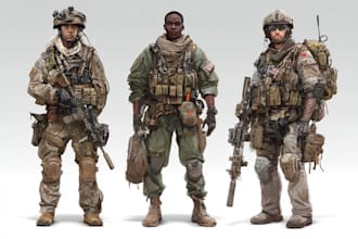 make military character design