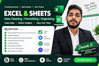 clean, format and remove duplicates form excel data