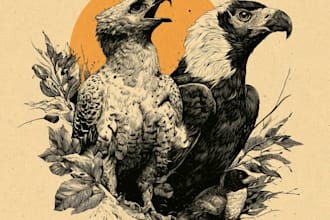 convert animal photos to line art vector illustrations