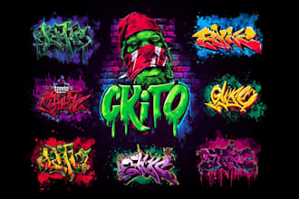 design awesome graffiti text, tags, t shirts, and logo