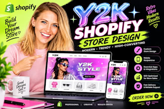 design your y2k shopify website streetwear store y2k website y2k store