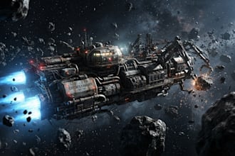 draw high quality spaceship concept
