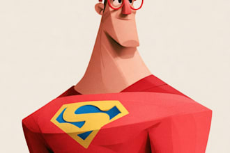 do super hero comic or character illustration