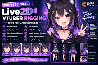 draw and rig your live2d vtuber model, anime nsfw vtuber modoel professionally