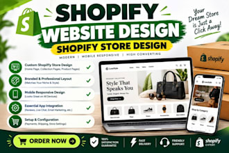 design shopify website, shopify store design, responsive shopify website design