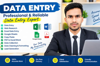 data entry and web research