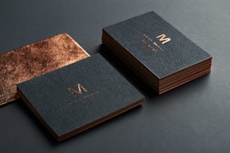 do a luxury custom business card design