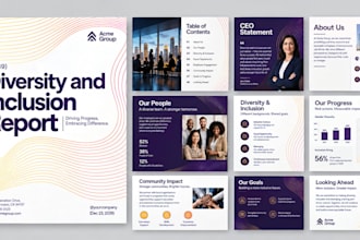 design an esg annual report, sustainability and impact report for your business