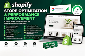 do shopify SEO, store optimization and speed optimization
