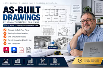as built drawings existing condition floor plans cad revit architectural documen