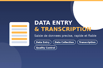 do accurate data entry and transcription