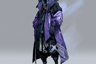 make cyberpunk character art