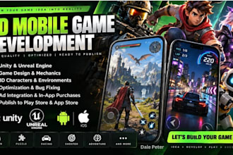 develop 3d mobile games in unity or unreal engine