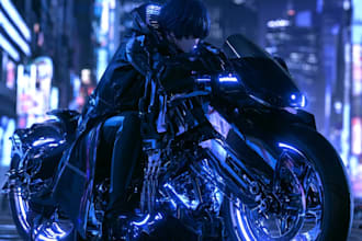 design anime character, cyberpunk character