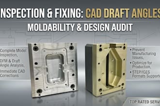 inspect your cad model for injection moldability and fix draft angles