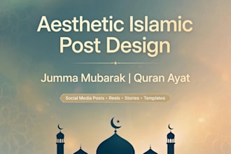 design aesthetic islamic posts for jumma mubarak