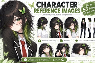 character references for image dataset or ai lora models
