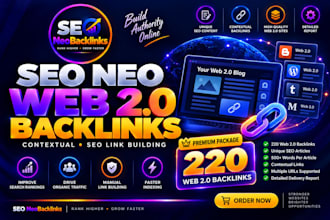 build SEO neo web 2 0 backlinks for your website