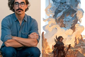 create custom fantasy artwork for books and games