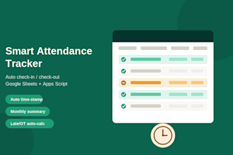 build a smart google sheets attendance tracker with auto check in out