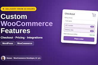 customize woocommerce checkout, product pages and store functionality