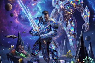 design a sci fi fantasy book cover design that sells